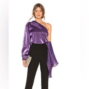 Lovers & Friends One shoulder Kendall top with adjustable bow 💜